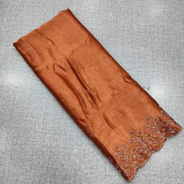 Crushed Satin Stone Work Hijab | HJ30
